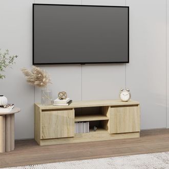 vidaXL Vidaxl - Mueble De Tv Con Puerta Roble Sonoma 102x30x36 Cm