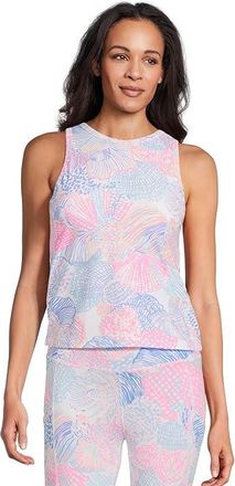 Lilly Pulitzer Candia Active Bra Tank Top Up Womens Clothing Roar Of The Seas : XXS, Nylon/Spandex