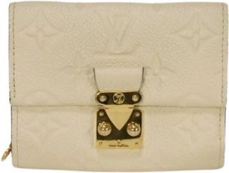 Louis Vuitton Pre-owned Wallets, female, Beige, Size: ONE SIZE Pre-owned Portefeuille Metis Compact Monogram Empreinte Tri Fold Wallet
