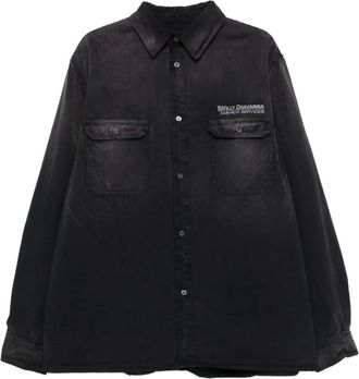 Willy Chavarria Hombre, Camisas, Negro, Talla: S