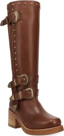 Dingo Fillmore Studded Knee High Boot in Brown at Nordstrom, Size 8.5