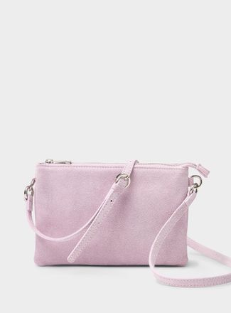 Simons Womens Minimalist suede crossbody bag Exclusive collection from Italy