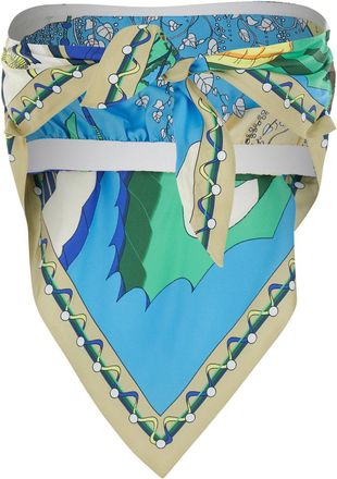 Tory Burch Womens Silk Scarf Top Multicolour Tops