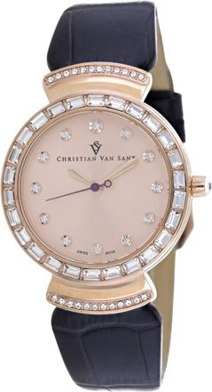 Christian Van Sant Womens Nova Rose Gold Round 34mm