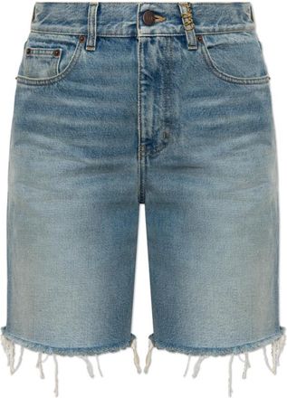 Chlo&eacute; Jeansshorts met vintage-effect - Dames - Denim shorts - Blauw - W28 - Denim - Korte Broeken