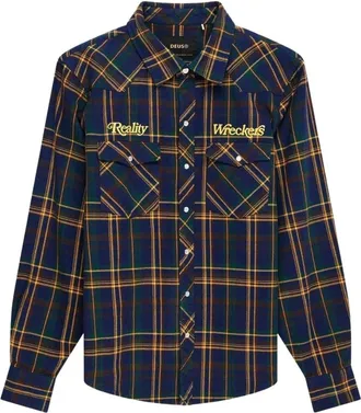 Deus Camicia a Quadri Reality Wreckers - - Shirts - Uomo - Blu - M