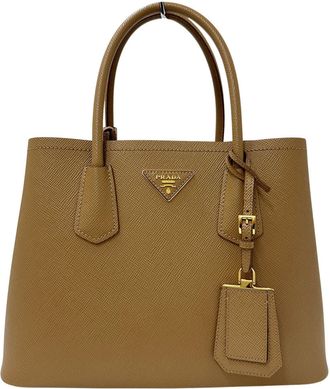 Prada Brown Camel Leather Tote Bag (Pre-Owned)
