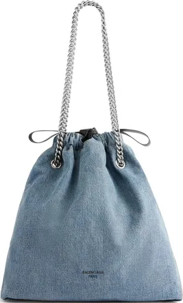 Balenciaga (WMNS) Balenciaga Crush Medium Tote Bag Denim Blue 7429412AAYA4661