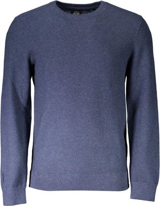 Dockers Truien & Vesten, Heren, Blauw, S, Blauwe Heren Trui Ronde Hals Logo