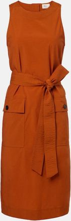 Saint Laurent Vestido midi con cintur&oacute;n