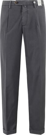Myths Blauwe wollen chino broek met zakken - Heren - Slim Fit Broeken - Grijs - 2XL - Wol - Broeken