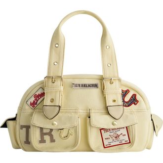 True Religion Multi-Patch Satchel in Beige at Nordstrom