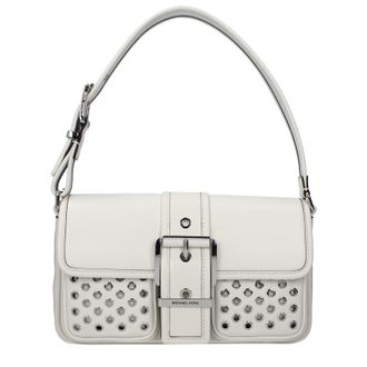 Michael Kors Colby Damens Umh&auml;ngetasche aus wei&szlig;em Leder/optischem Wei&szlig;