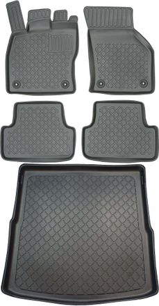 OEM Volkswagen Golf Vii Kombi De 09.2013 A 06.2020. Juego: Alfombrillas Para Coche + Alfombrilla Para Maletero