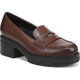 Naturalizer Penny Loafer Platform Pump in Cappuccino Brown at Nordstrom Rack, Size 5