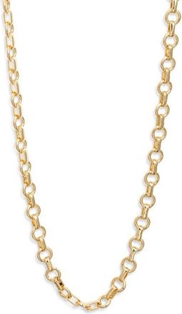 Nordstrom Dainty Rolo Link Chain Necklace in 14K Gold Plated at Nordstrom