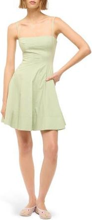 Staud Wylie Stretch Cotton Minidress in Pale Jade at Nordstrom Rack, Size 8