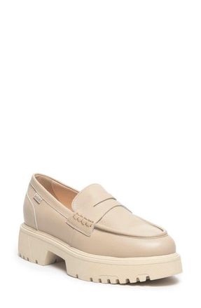 Nero Giardini Lug Sole Platform Loafer in Beige /Khaki at Nordstrom, Size 10Us