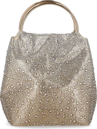 Jessica McClintock Nikki Ring Top Handle Clutch in Champagne at Nordstrom Rack