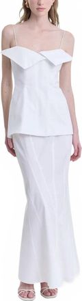 FFORME Ora Sculpted Maxi Skirt In White