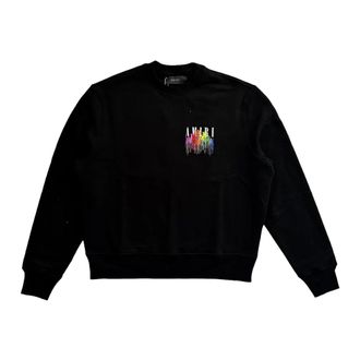 Amiri MA Drip Collage Crewneck - Heren - Sweatshirts & Hoodies - Zwart - Maat: S Katoen
