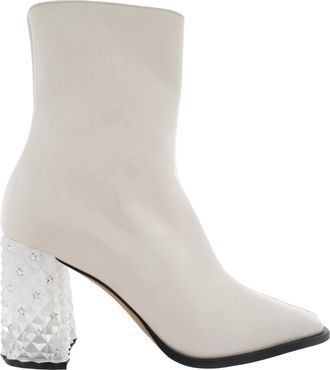 Jimmy Choo London Bryelle 85 Leather Ankle Boots, Brand Size 36 ( US Size 6 )