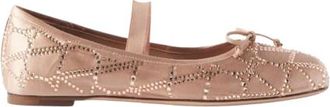 Valentino Garavani Valentino Embellished Satin Ballet Flats Size 38