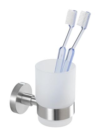 WENKO 19615100 Soporte Para Vaso A Cepillo Dental Uno Bosio Acero Inoxidable