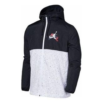 Air Jordan Mens Air Jordan AS J JM Clscs Windwear JKT Colorblock Hooded Jacket Black CT9369-010