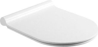 NEMO Spring Purcompact Dunne WCzitting - 35.5x45.5cm - duroplast - softclose - takeoff mechanisme easy clean - antibacterile - wit