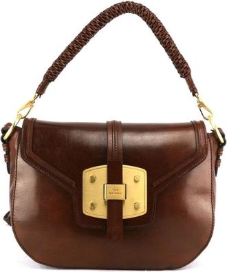 The Bridge Bruine leren schoudertas - Dames - Handtassen - Bruin - ONE Size - Leer - Tassen