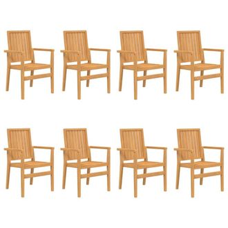 Berkfield Home Beautiful 9 Piece Garden Dining Set Solid Wood Teak in Brown