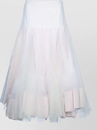 Jacquemus high waisted layered tulle flared skirt