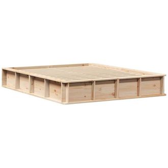 vidaXL Estructura De Cama Madera De Pino Macizo 160 X 200 Cm Vidaxl