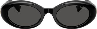 Miu Miu Womens Miu Sunglasses Black Acetate