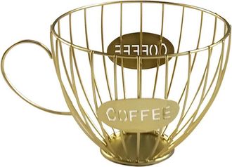 OEM La Cesta De Almacenamiento Dorada Es Ideal Para Guardar C&aacute;psulas De Caf&eacute; Y Fruta, Por Lo Que Resulta Perfecta Para Cafeter&iacute;as Y Hoteles