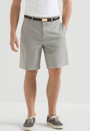 Brunello Cucinelli Garment-dyed Bermuda shorts in Khaki at Nordstrom, Size 56 It