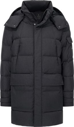 Boggi Milano Jassen, Heren, Grijs, XL, Nylon, B Tech B Tech Technische parka met ganzendons