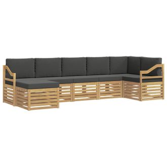 vidaXL Conjunto De Sof&aacute;s De Exterior 7 Pcs Blanco Y Antracita Vidaxl