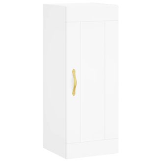 vidaXL Armario De Pared Madera De Ingenier&iacute;a Blanco 34,5x34x90 Cm Vidaxl