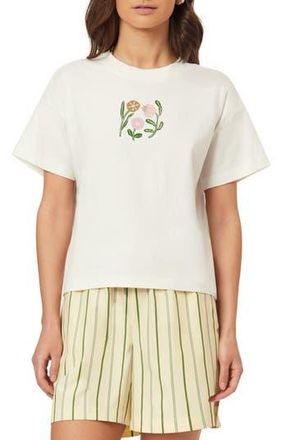 Scotch & Soda Dyed Boxy Crop Graphic T-Shirt in Sugar Swizzle at Nordstrom Rack, Size X-Large