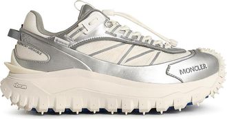 Moncler Trailgrip Gtx Silver Leather Blend Sneakers