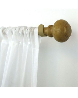 Elrene Rhinebeck Rustic Faux Wood 1In Window Drapery Single Curtain Rod