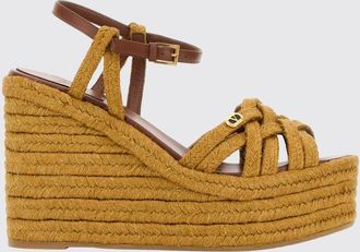 Valentino Garavani Sandalo con zeppa VLogo Signature in rafia