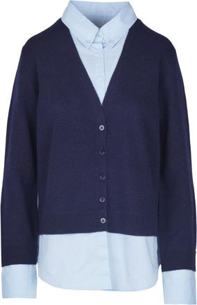 Semicouture Truien & Vesten, Dames, Blauw, XS, Wol, Cardigan Isabella
