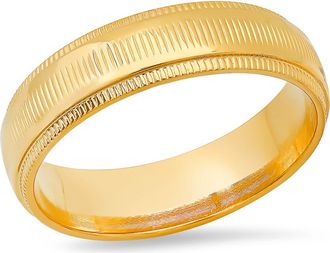 HMY Jewelry Mens Textured Band Ring in Metallic at Nordstrom Rack, Size 10