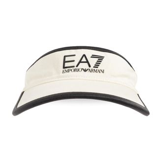 Emporio Armani Emporio Armani Ea7, Accessoires, Dames, Beige, ONE Size, Katoen, Logo Visor