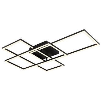 Netlighting Gabriel Semi Ceiling Light Black 3x LED Dimmable 2700-6500K Remote