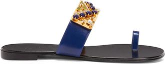 Giuseppe Zanotti Sandali Nefertiti con suola piatta - Blu