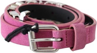 Just Cavalli Fuchsia Roze Su&egrave;de Riem - Dames - Riemen - Roze - ONE Size - Su&egrave;de - Accessoires